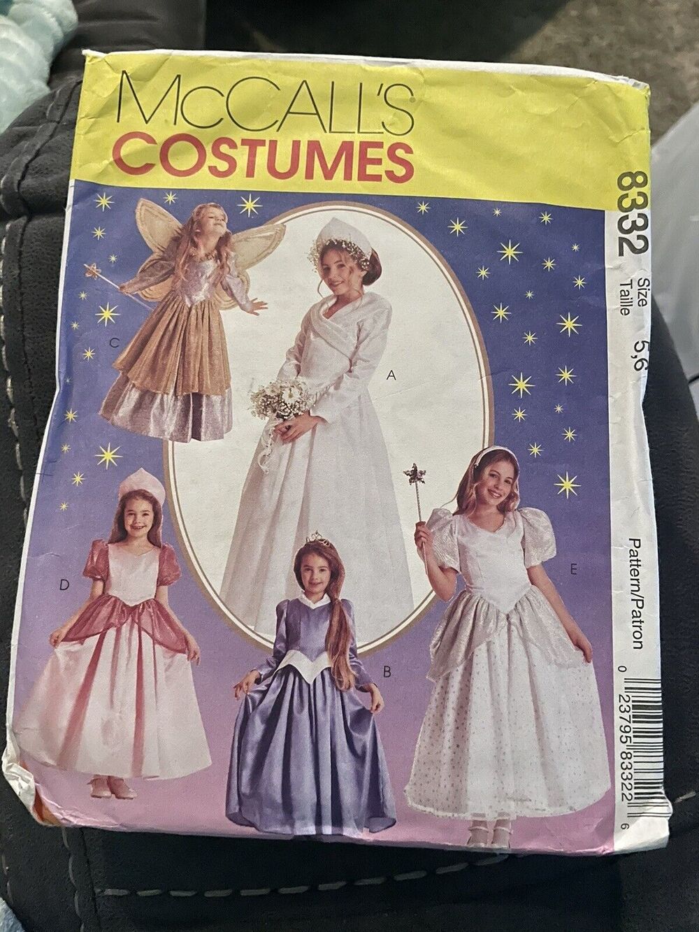 McCALLs PATTERN 8332 DATED 1996 SIZE 5/6 CHILD'S STORYBOOK COSTUMES 5 STYLES Cut